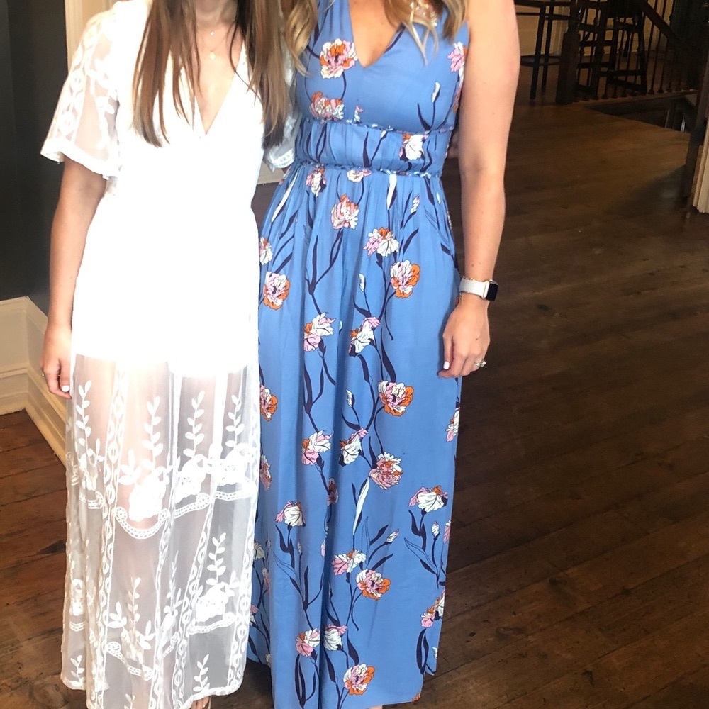 Blue Floral Maxi Dress